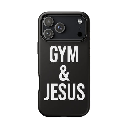 Gym & Jesus Phone Case Christian Faith Workout Gym Motivation Case