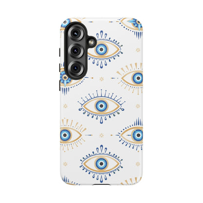 Blue Evil Eye Phone Case – Protective Slim Shockproof Cover for Iphone, Samsung Galaxy and Pixel