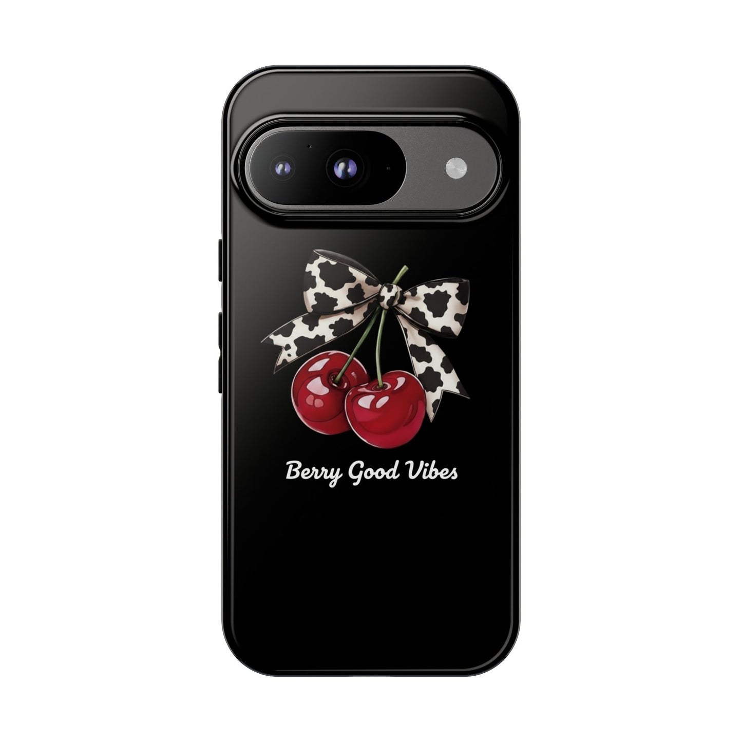 Cherry Cow Print Phone Case | Coquette Bow Aesthetic iPhone & Samsung Tough Case