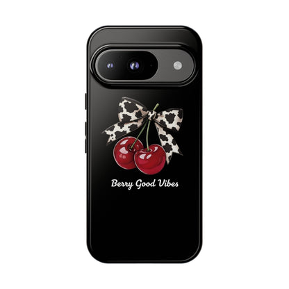 Cherry Cow Print Phone Case | Coquette Bow Aesthetic iPhone & Samsung Tough Case