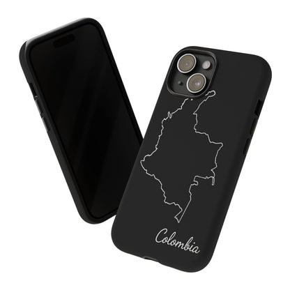 Colombia Outline Phone Case – Minimal Country Map Tough Case (iPhone, Samsung, Pixel)