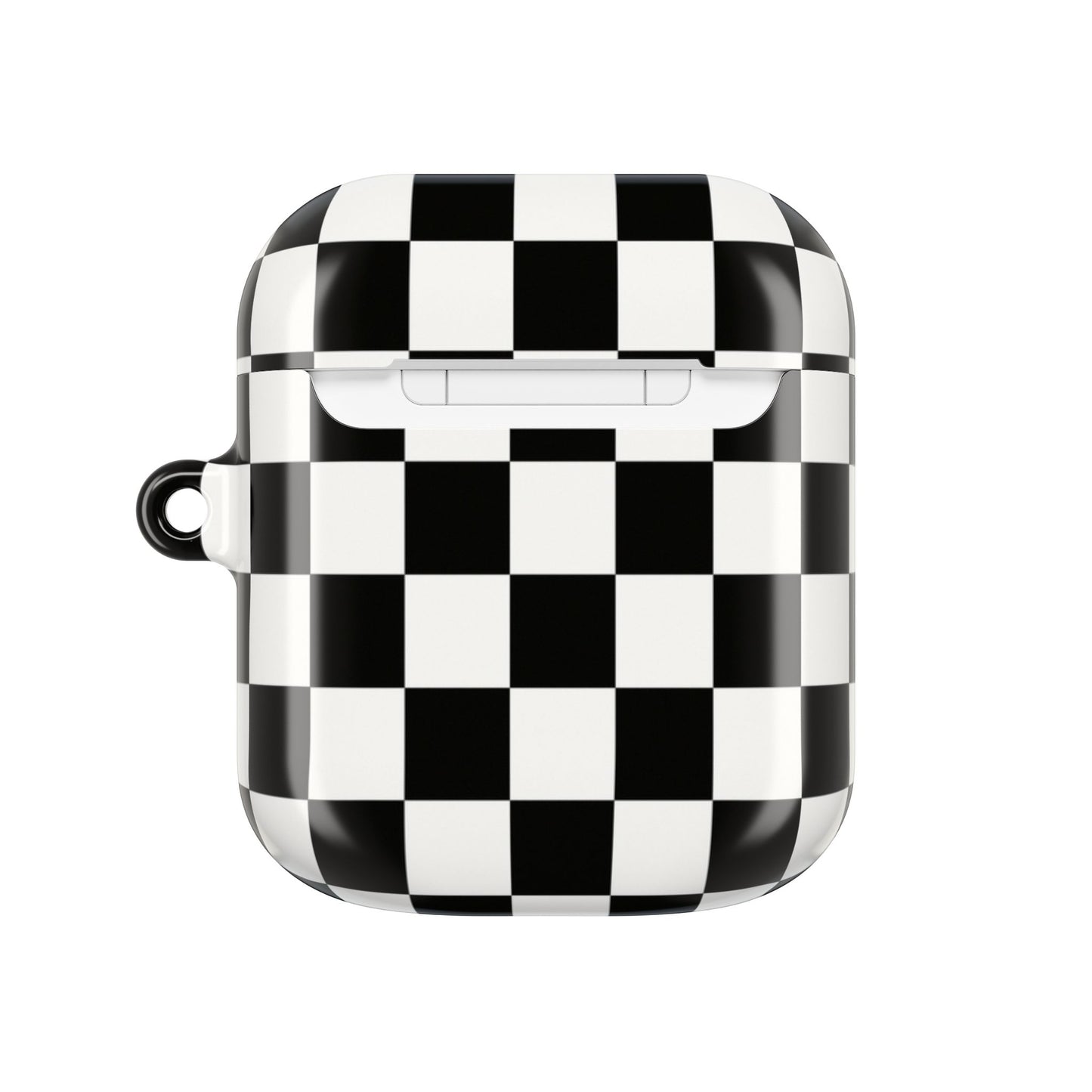 Checkerboard AirPod Case – Black & White Retro Pattern