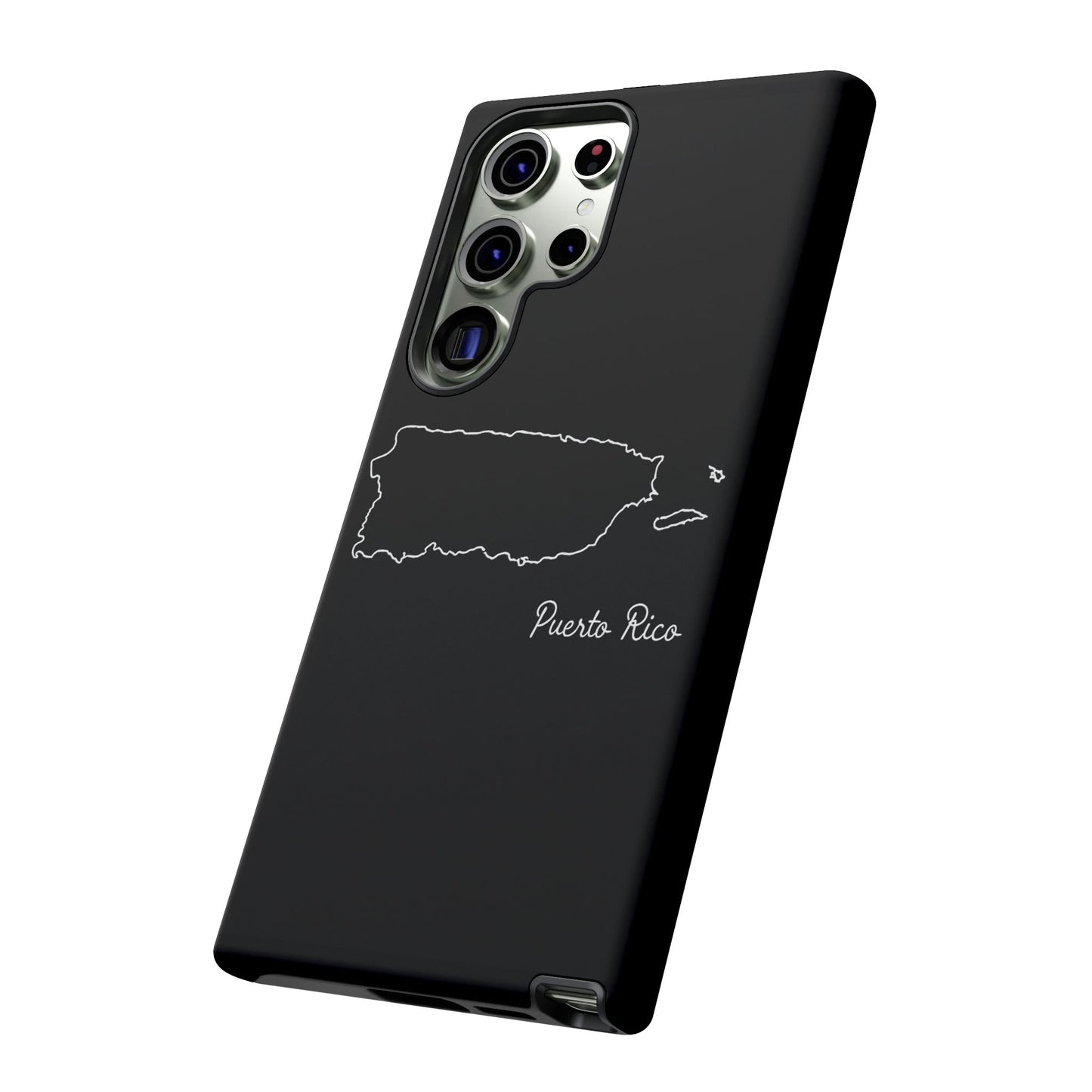 Puerto Rico Outline Phone Case – Minimal Country Map Tough Case (iPhone, Samsung, Pixel)