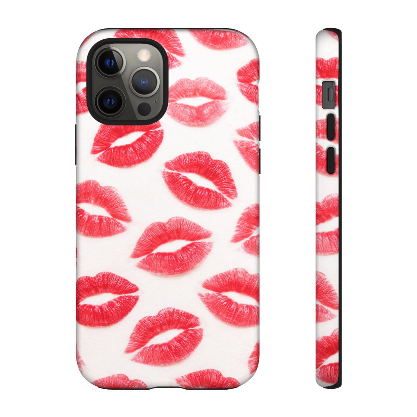 Red Lipstick Kiss Phone Case – Sexy Lip Print Pattern Tough Protective Cover