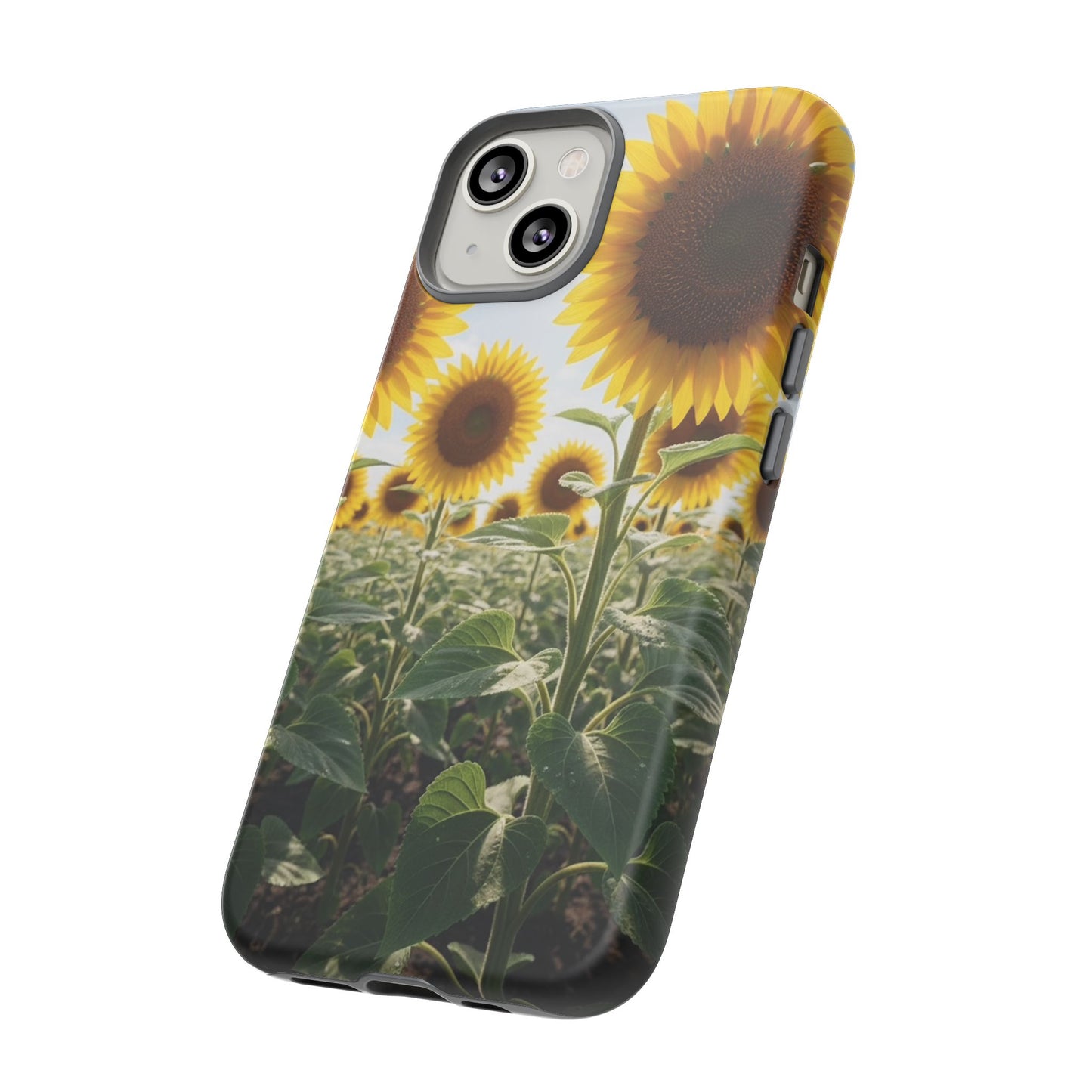 Sunflower Field Phone Case | Golden Hour Floral Aesthetic | Bright Summer Tough Case