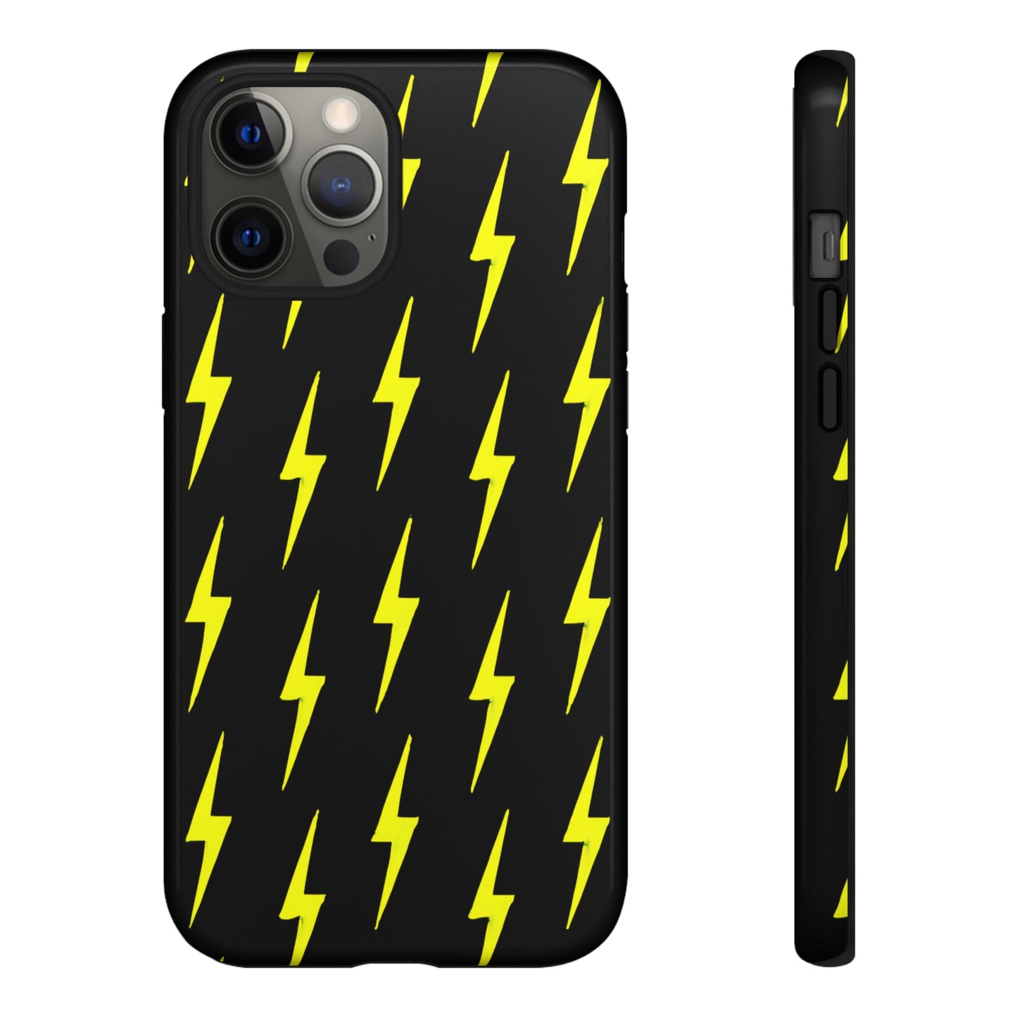 Yellow Lightning Bolt Tough Phone Case | Bold Electric Pattern Case for Iphone, Samsung Galaxy and Pixel