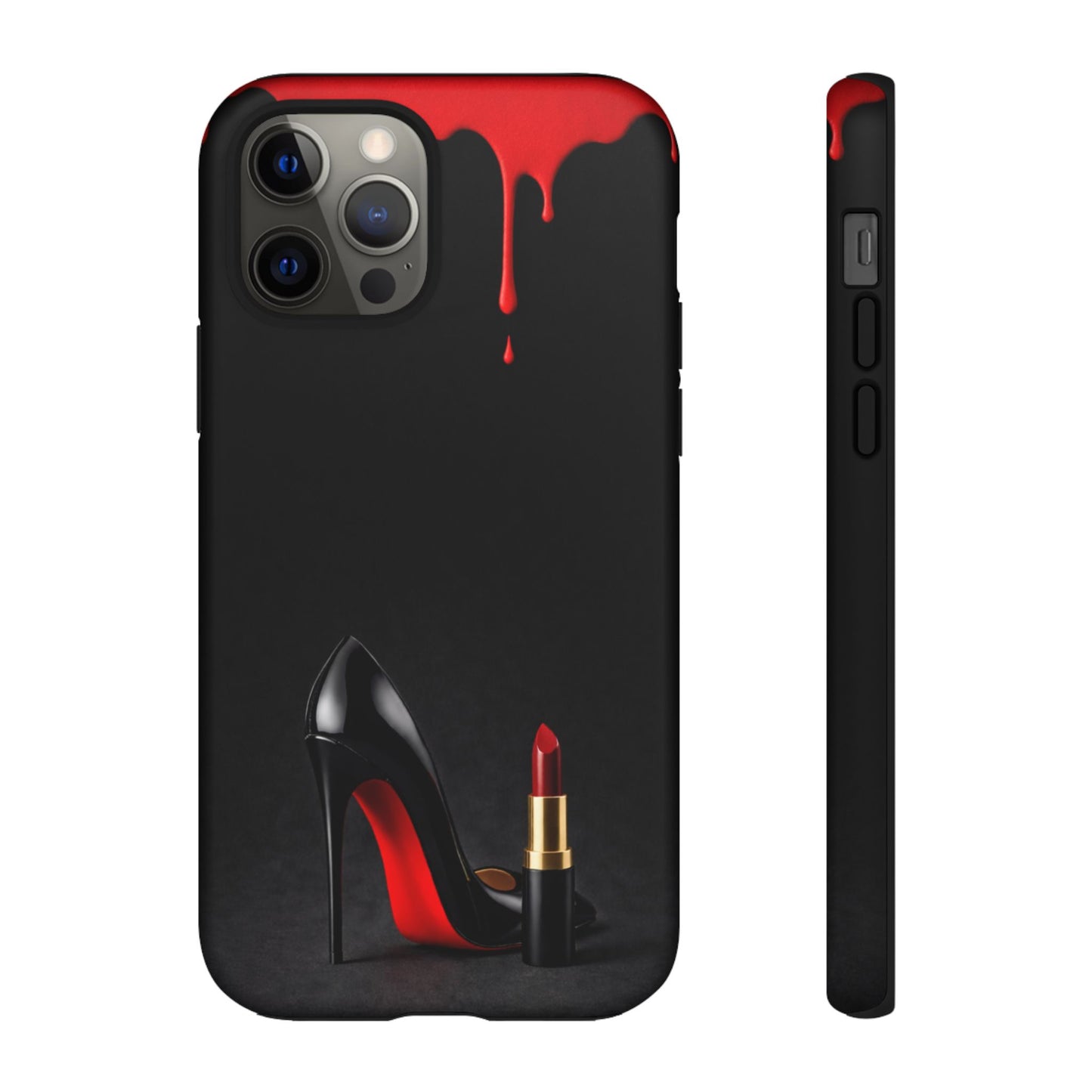 Dark Feminine Red Drip Phone Case – Gothic Glam Tough Cover
