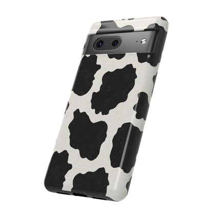 Black & White Cow Print Phone Case | Aesthetic Tough Protective Case