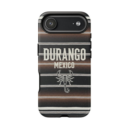 Durango Mexico Phone Case | Serape Scorpion Western Design | Mexican Heritage Tough Case for iPhone & Samsung
