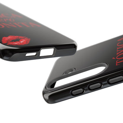 Toxica Pero Bonita Phone Case, Latina Quote Case, Red Lips Aesthetic, Spanish Saying Case, Trendy Tough Cover