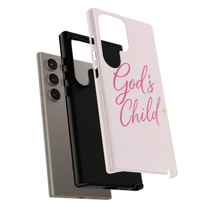 Gods Child Phone Case Christian Pink Aesthetic Tough iPhone Case