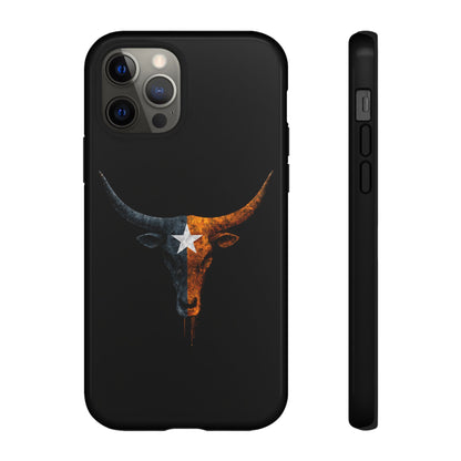 Texas Longhorn Skull Phone Case Western Cowboy Bull iPhone Samsung Cover