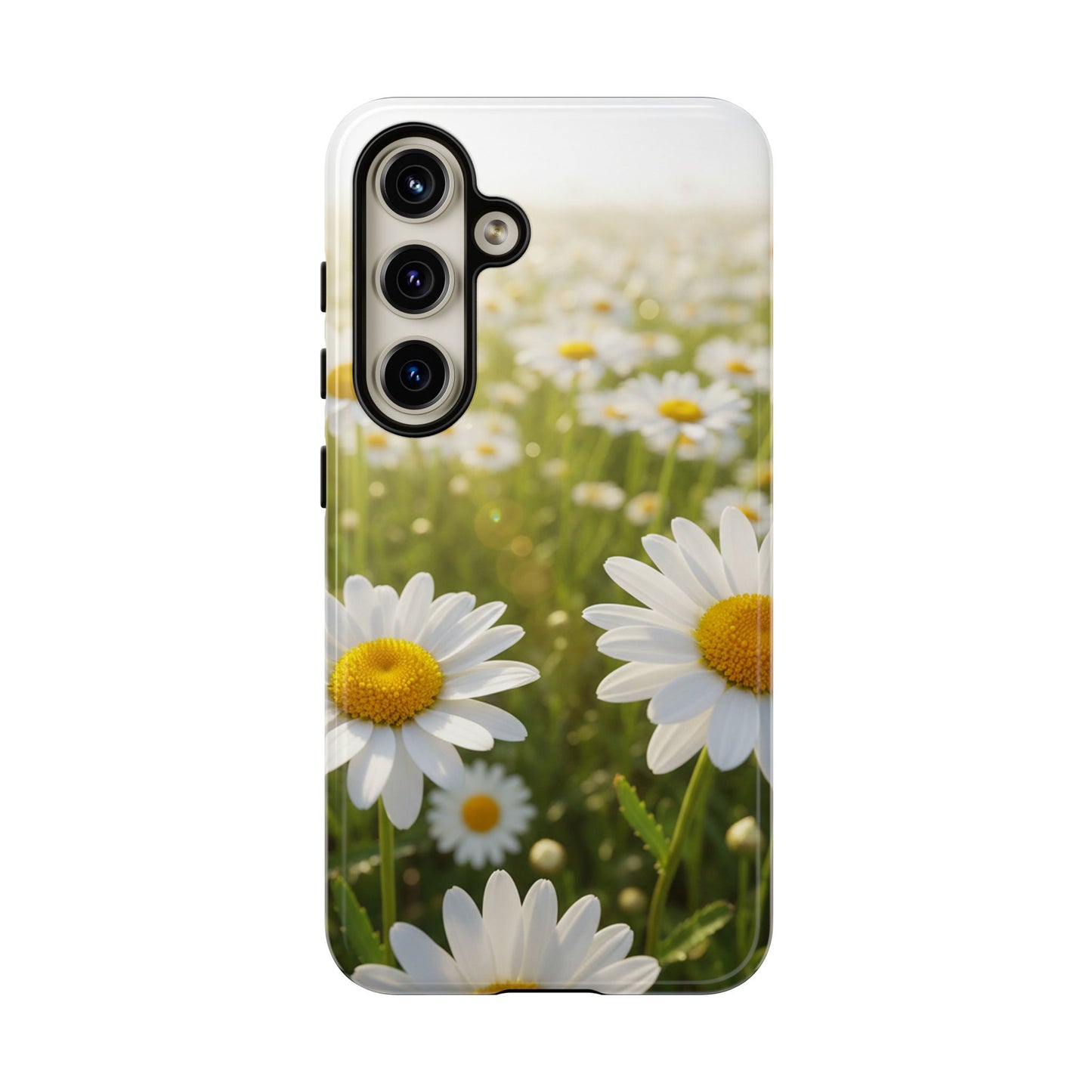 Daisy Phone Case – Floral Spring Field Tough Protective Case (iPhone, Samsung, Pixel)