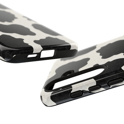 Black & White Cow Print Phone Case | Aesthetic Tough Protective Case