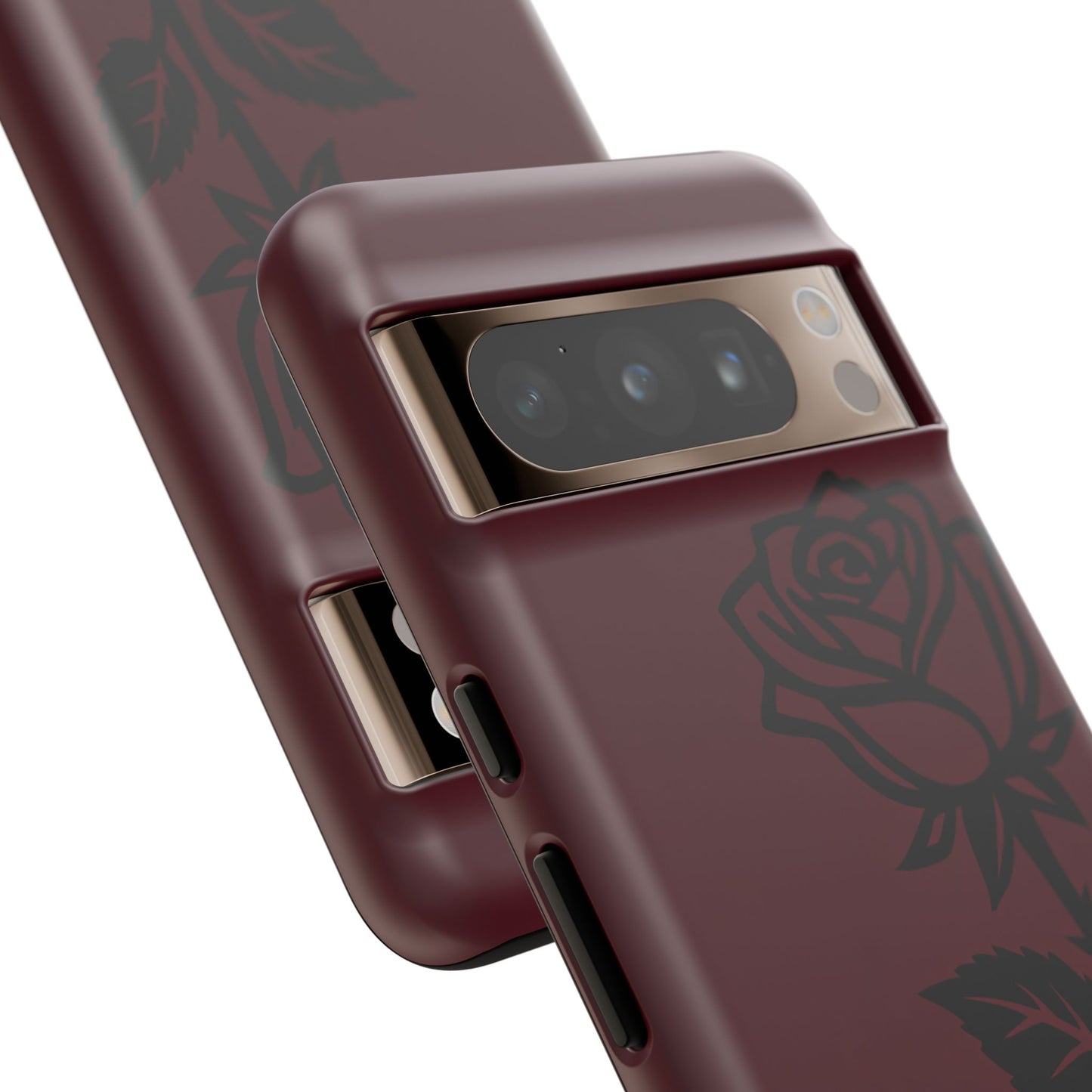 Black Rose Burgundy iPhone Case | Dark Aesthetic Shockproof Protective Cover