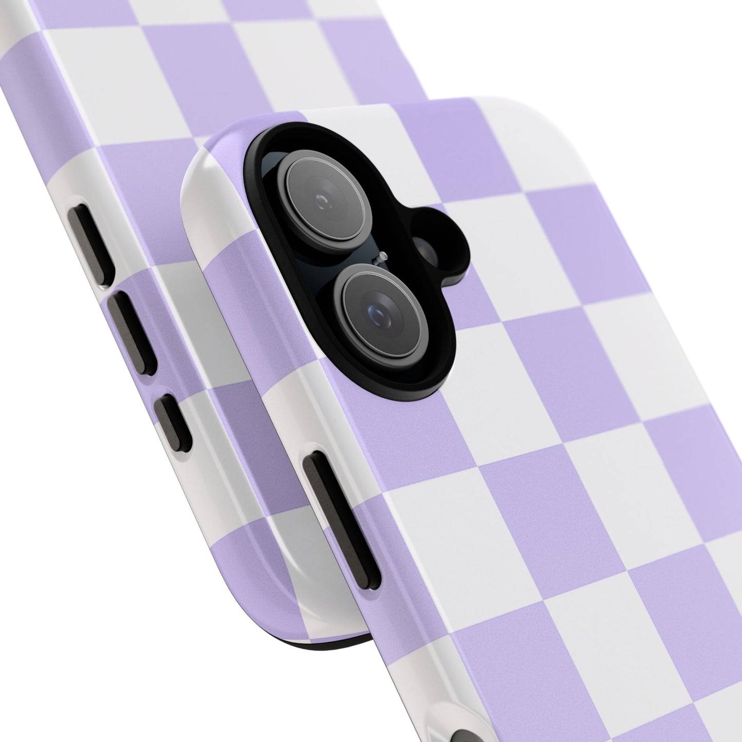 Lavender Checkerboard Phone Case | Pastel Aesthetic Checkered iPhone & Samsung Tough Case