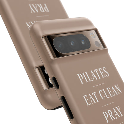 Pilates Phone Case | Eat Clean Pray Sleep Repeat Aesthetic | Wellness Girl Gift
