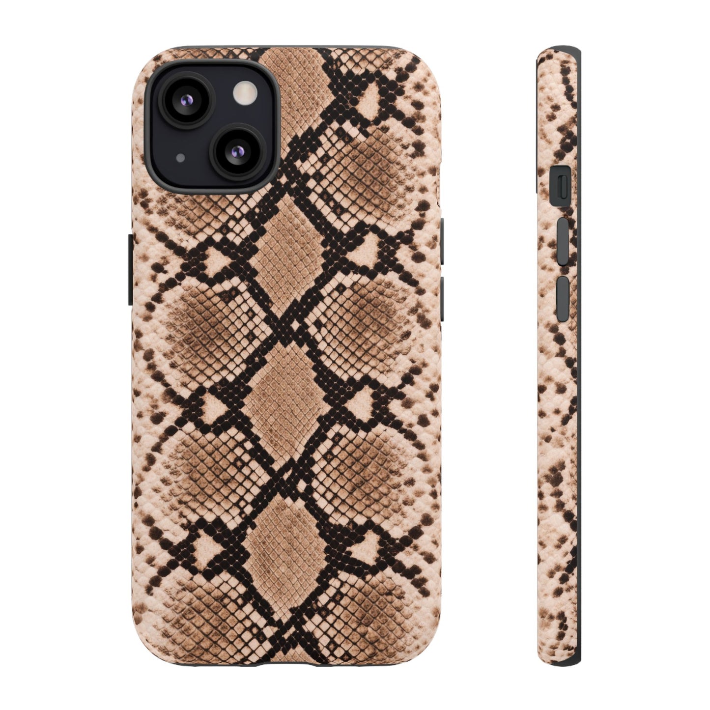 Snake Print Phone Case – Brown Python Pattern Slim Protective Cover for Iphone, Samsung Galaxy and Pixel