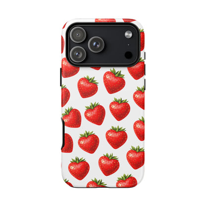 Cute Strawberry Phone Case – Aesthetic Fruit Pattern Protective Cover for Iphone, Samsung Galaxy and Pixel