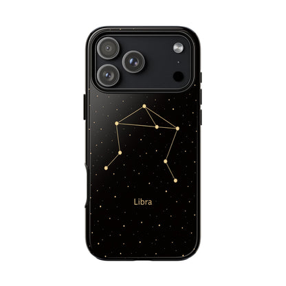 Libra Zodiac Constellation Phone Case – Luxe Gold Celestial Cover