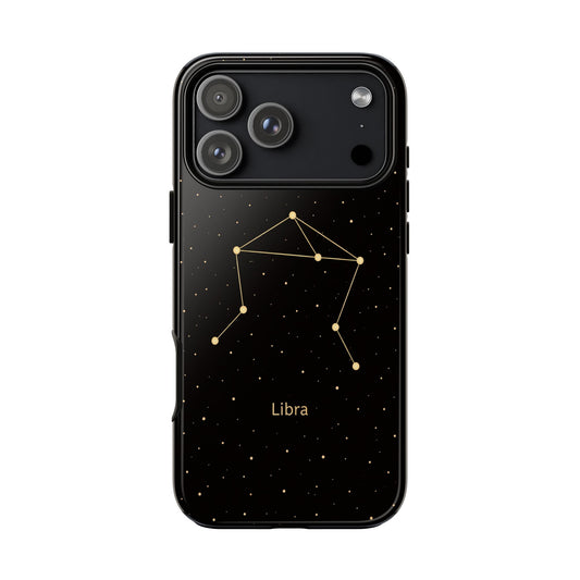Libra Zodiac Constellation Phone Case – Luxe Gold Celestial Cover