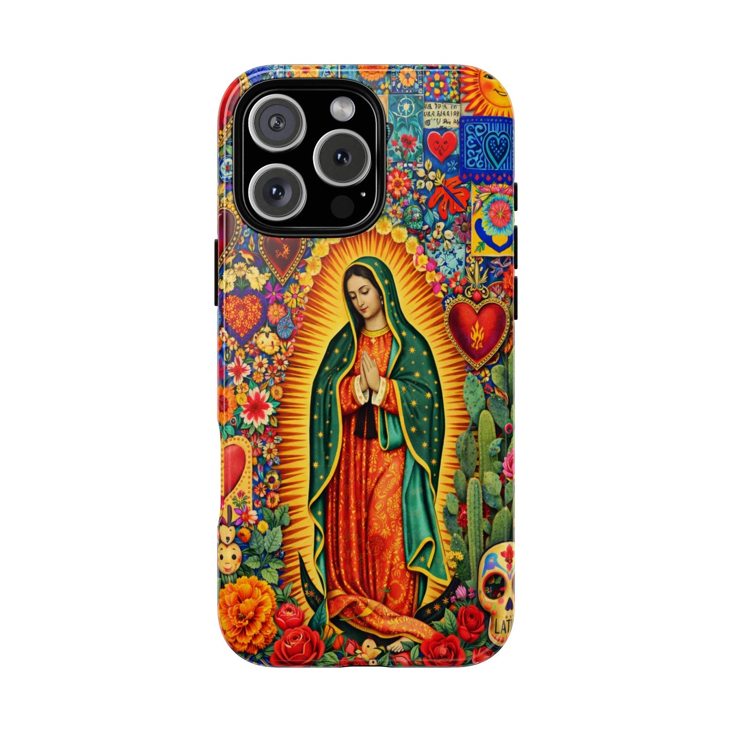 Virgin Mary Guadalupe Phone Case Mexican Folk Art Tough Cover iPhone Samsung
