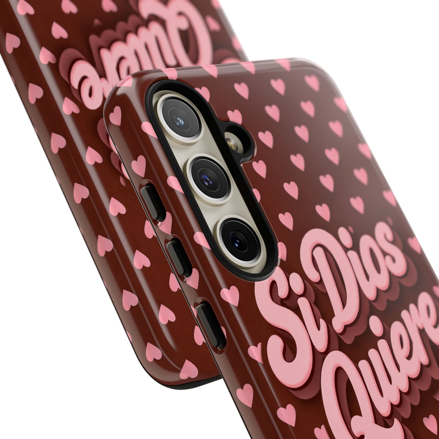 Si Dios Quiere Phone Case Latina Aesthetic Pink Hearts iPhone Samsung