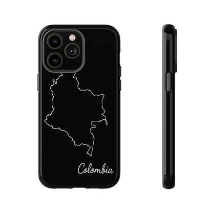 Colombia Outline Phone Case – Minimal Country Map Tough Case (iPhone, Samsung, Pixel)