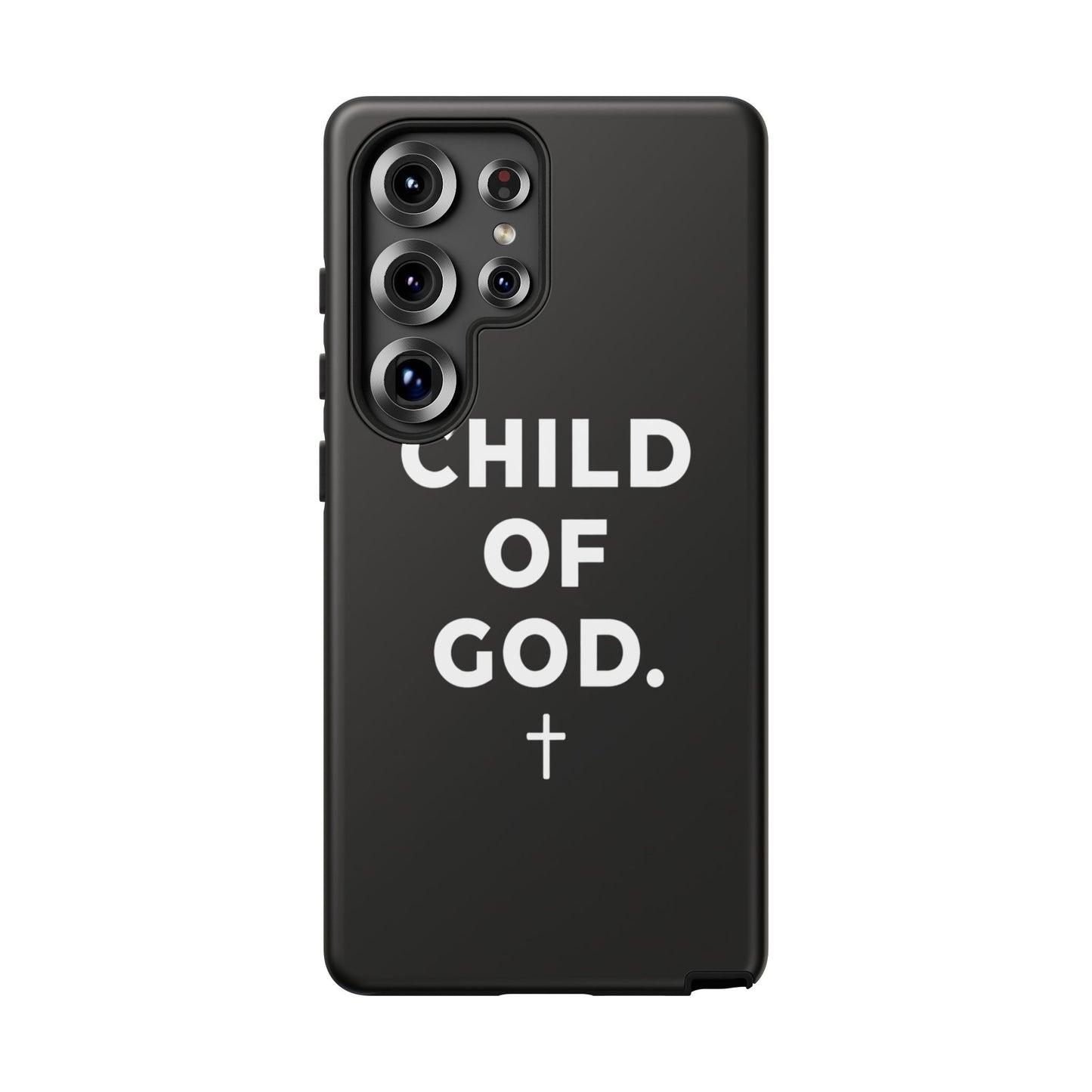 Child of God Phone Case Christian Black Aesthetic Cross Tough Cover
