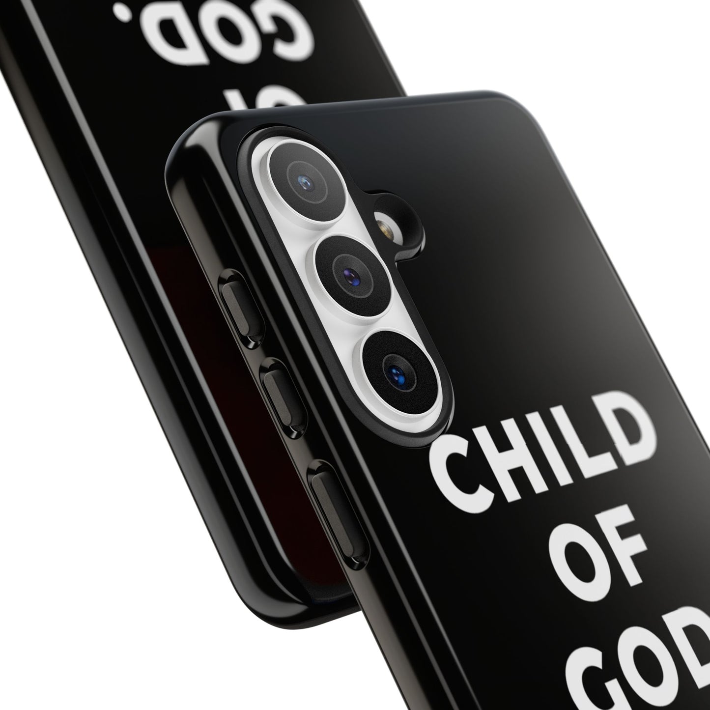 Child of God Phone Case Christian Black Aesthetic Cross Tough Cover