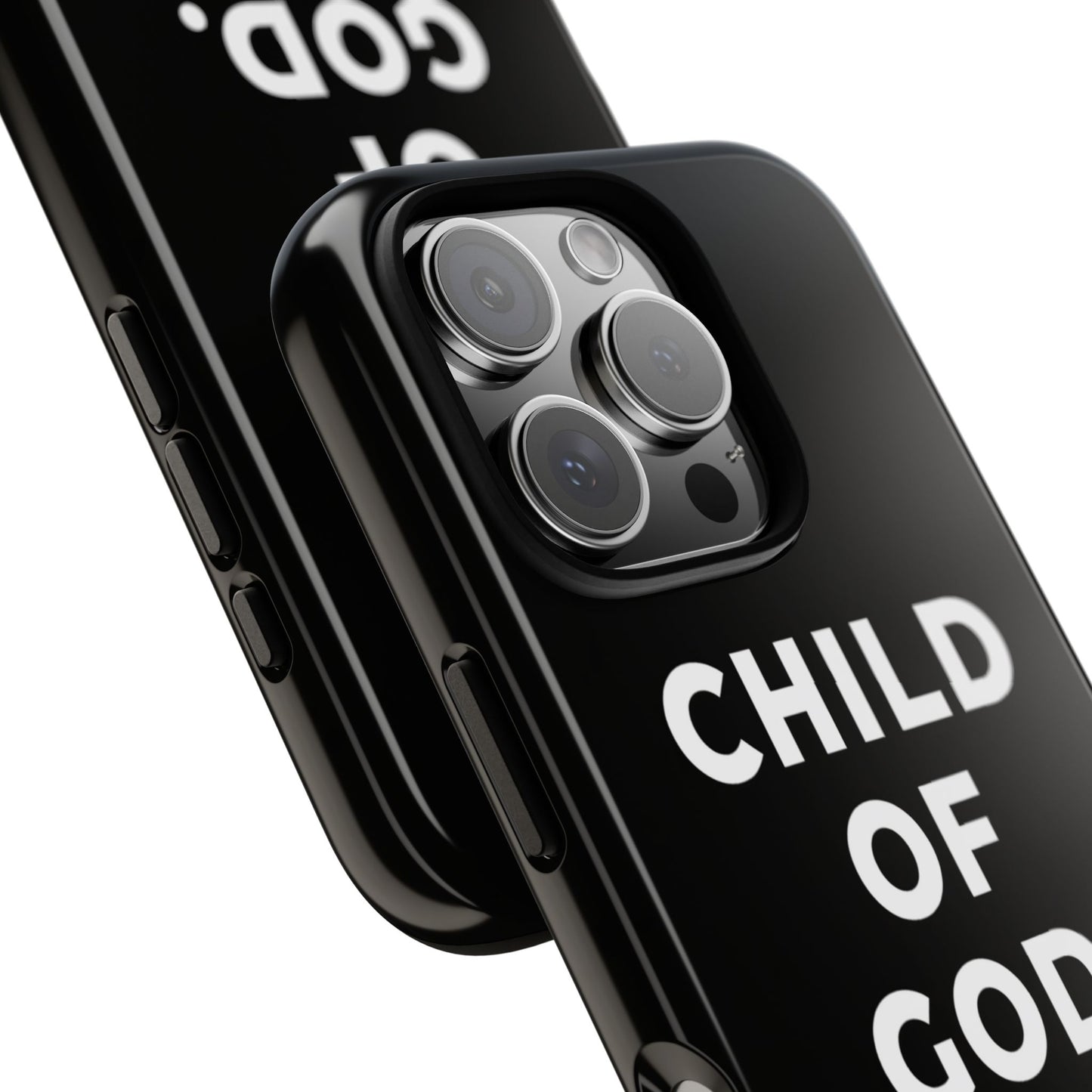 Child of God Phone Case Christian Black Aesthetic Cross Tough Cover