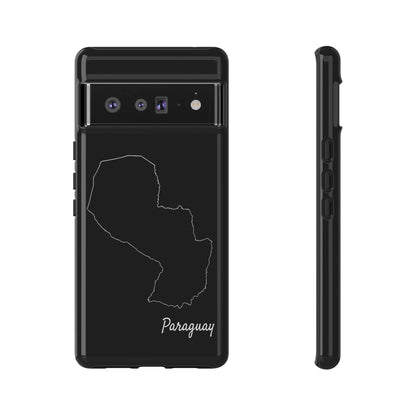 Paraguay Outline Phone Case – Minimal Country Map Tough Case (iPhone, Samsung, Pixel)