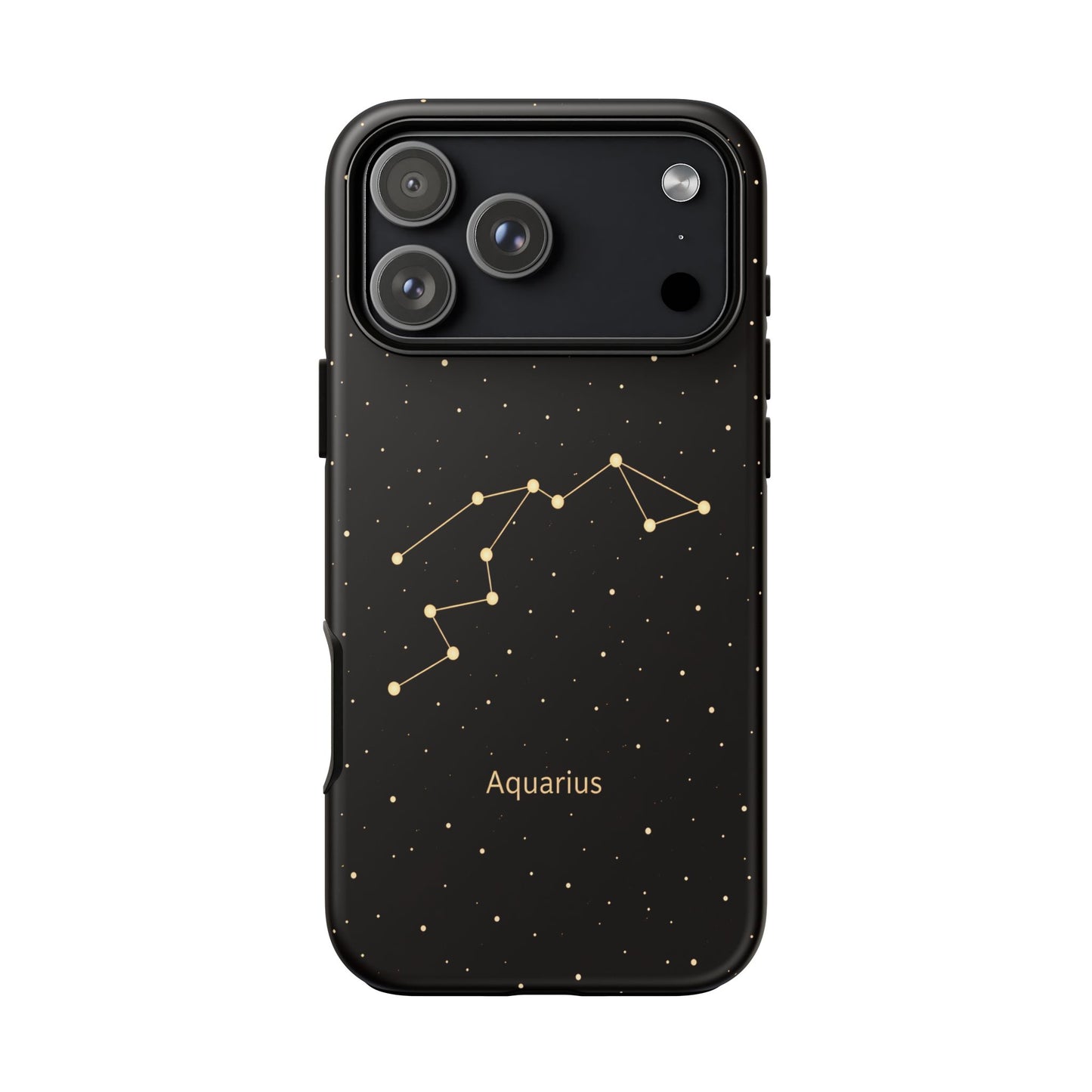 Aquarius Zodiac Constellation Phone Case – Luxe Gold Celestial Cover