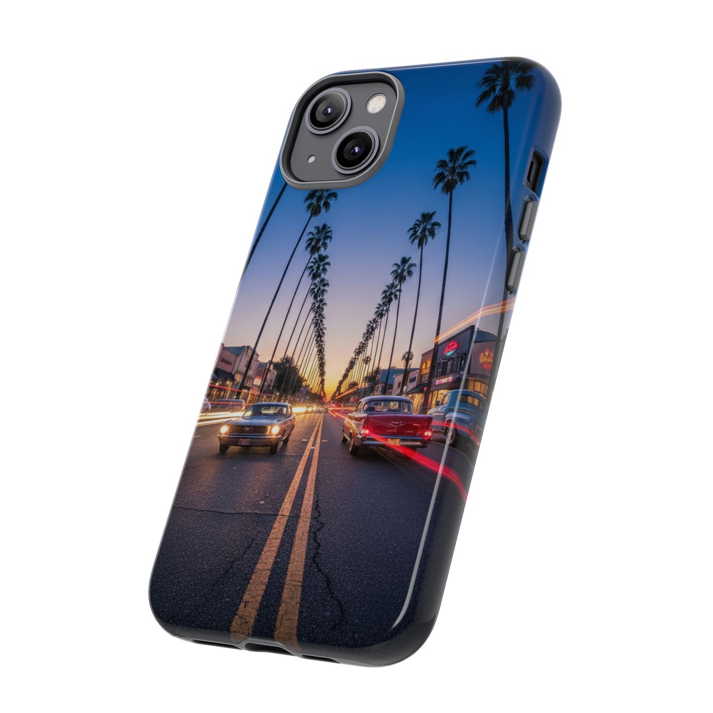 LA Sunset Boulevard Phone Case | Palm Tree Sunset Aesthetic | City Night Tough Case