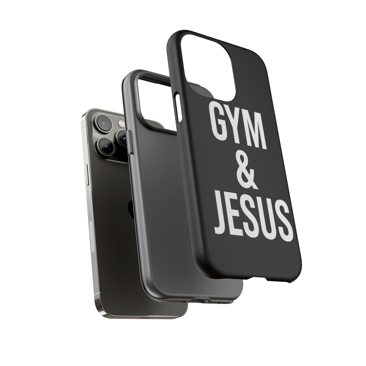 Gym & Jesus Phone Case Christian Faith Workout Gym Motivation Case