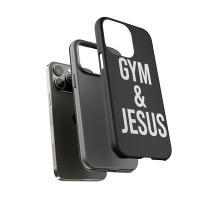 Gym & Jesus Phone Case Christian Faith Workout Gym Motivation Case