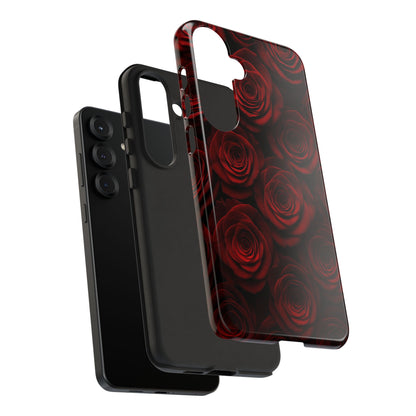 Dark Red Rose Phone Case – Gothic Floral Tough Case (iPhone, Samsung, Pixel)