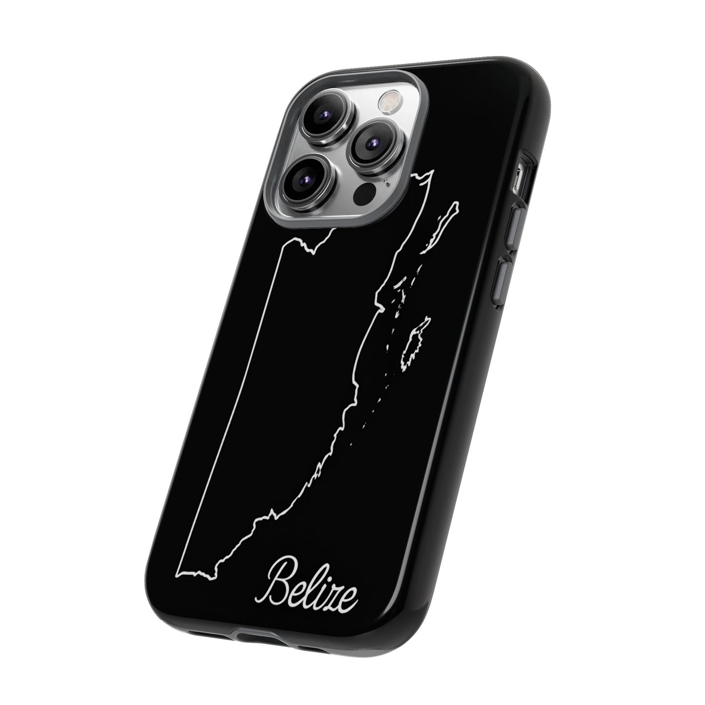 Belize Outline Phone Case – Minimal Country Map Tough Case (iPhone, Samsung, Pixel)