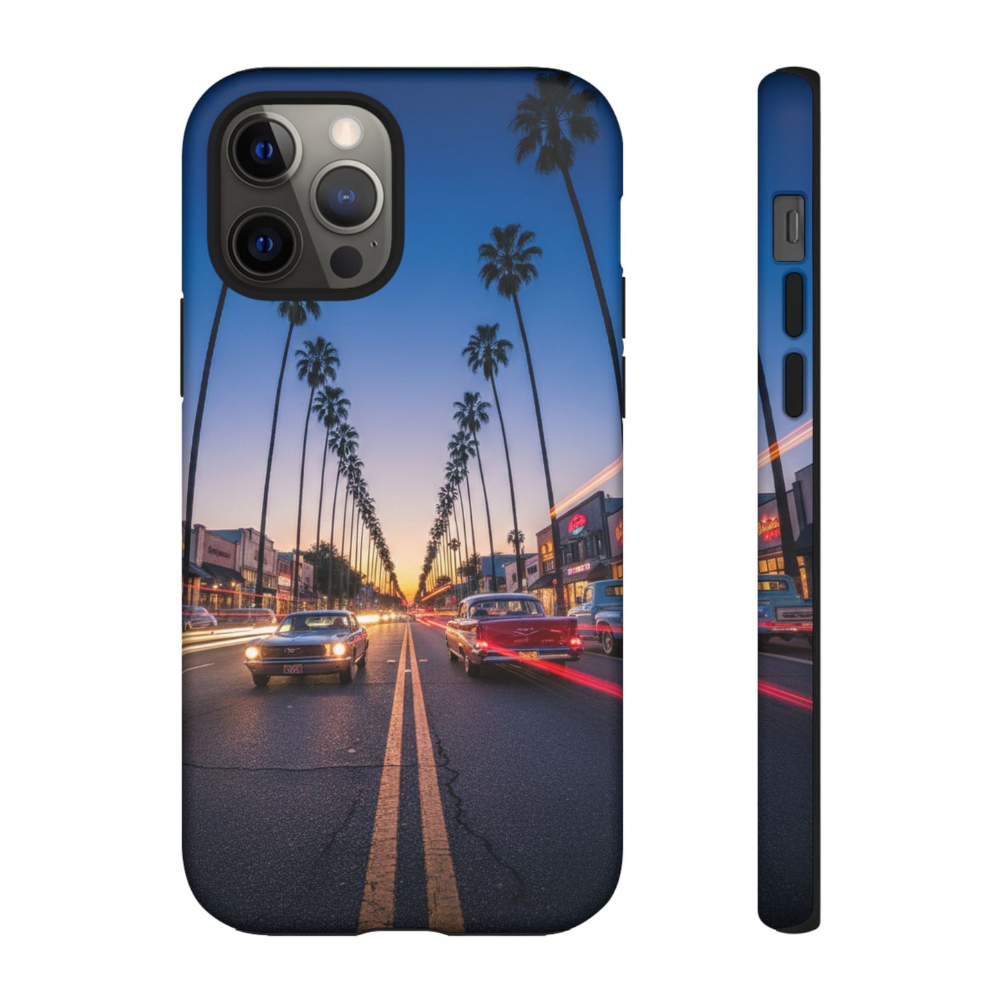 LA Sunset Boulevard Phone Case | Palm Tree Sunset Aesthetic | City Night Tough Case