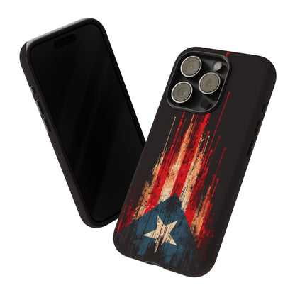 Puerto Rico Flag Phone Case | Distressed Puerto Rican Flag Tough Case | Boricua Pride Protective iPhone Samsung Cover