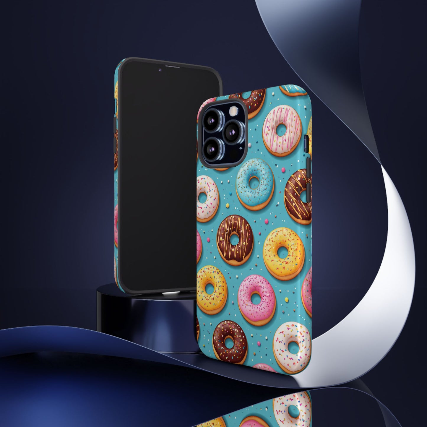 Cute Donut Pattern Phone Case – Colorful Sprinkles Dessert Design for Iphone, Samsung Galaxy and Pixel
