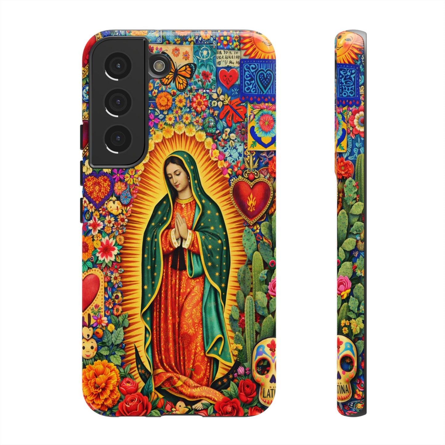 Virgin Mary Guadalupe Phone Case Mexican Folk Art Tough Cover iPhone Samsung