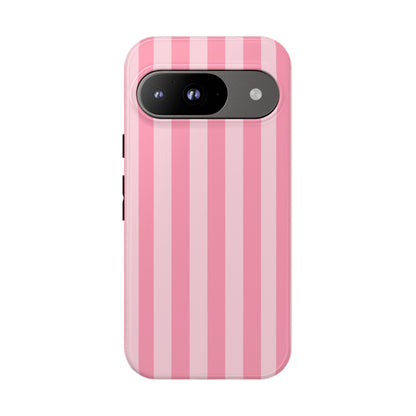 Pink Stripe Phone Case – Pastel Coquette Aesthetic Tough Protective Case