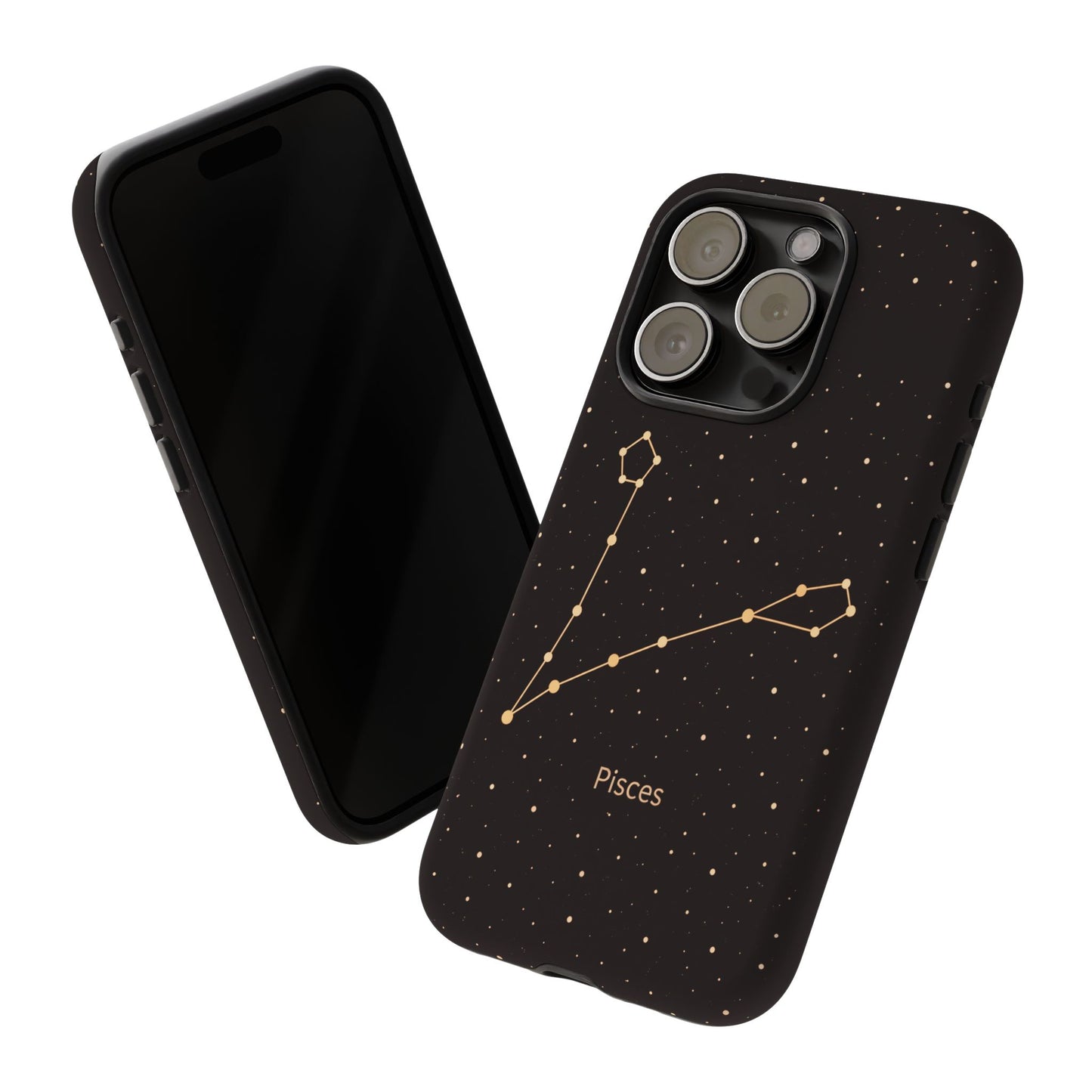 Pisces Zodiac Constellation Phone Case – Luxe Gold Celestial Cover