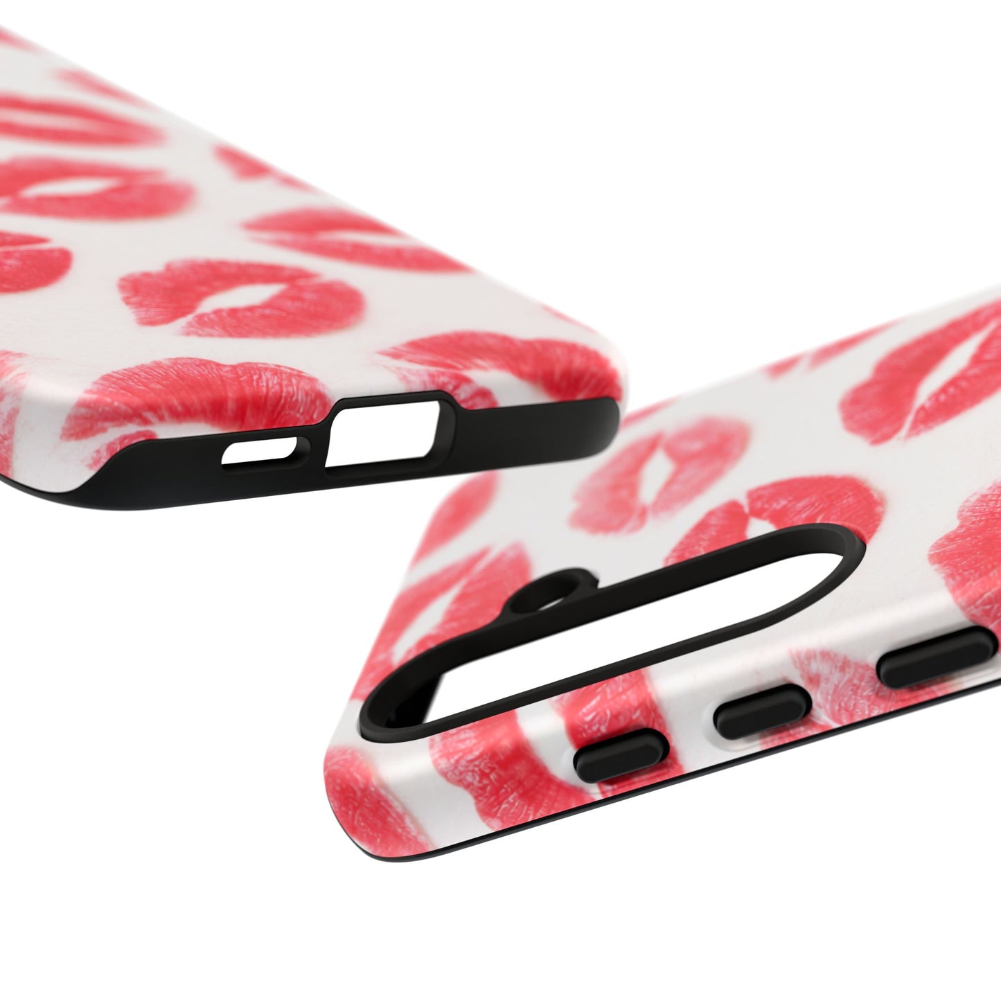 Red Lipstick Kiss Phone Case – Sexy Lip Print Pattern Tough Protective Cover
