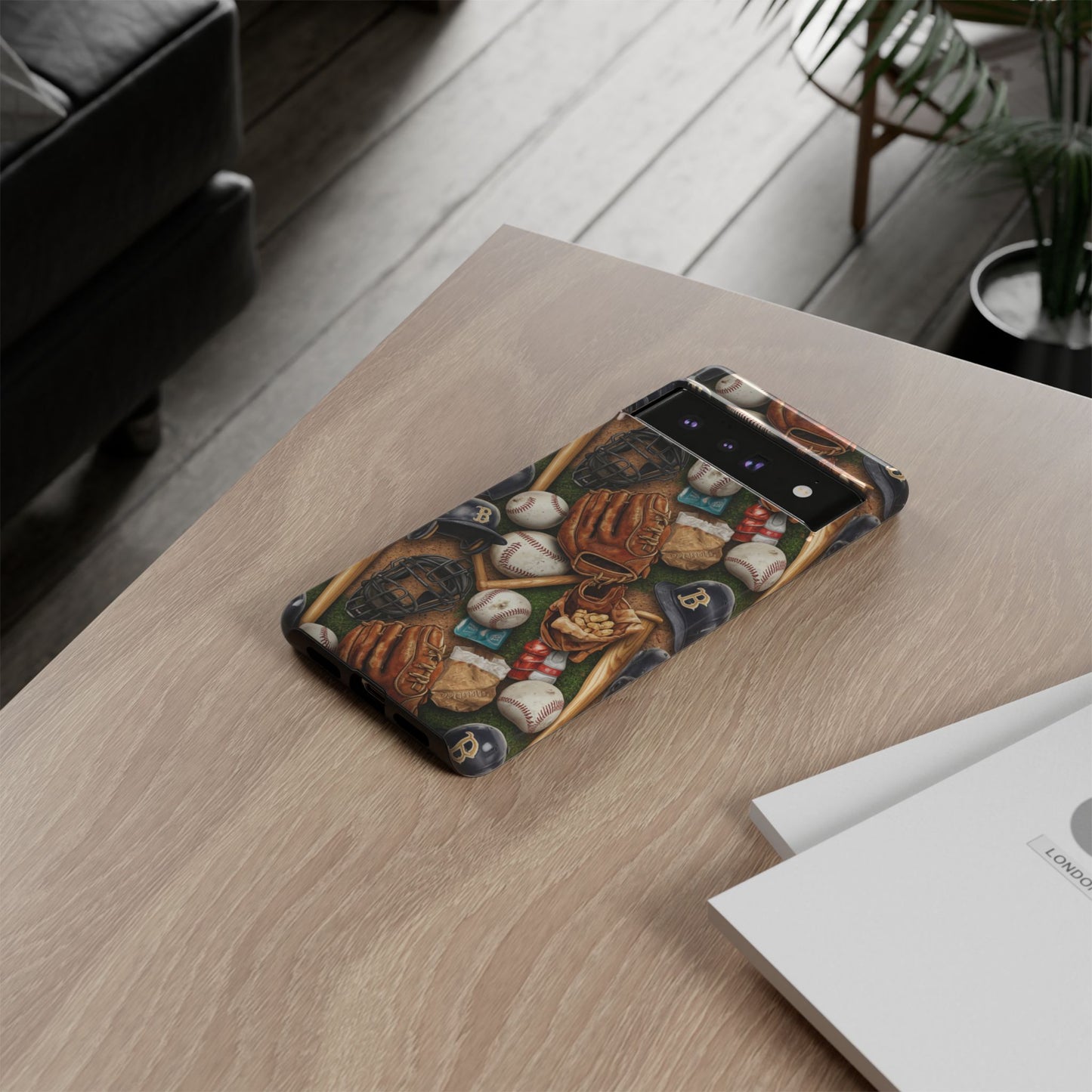 Baseball Gear Collage Phone Case – Vintage Baseball Equipment Sports Tough Case