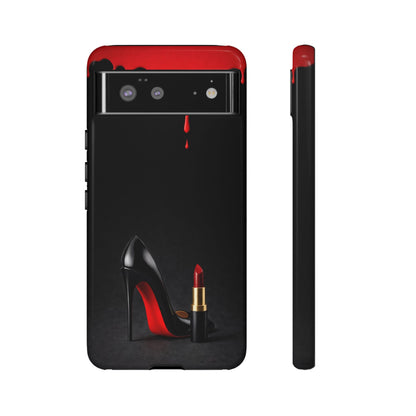 Dark Feminine Red Drip Phone Case – Gothic Glam Tough Cover