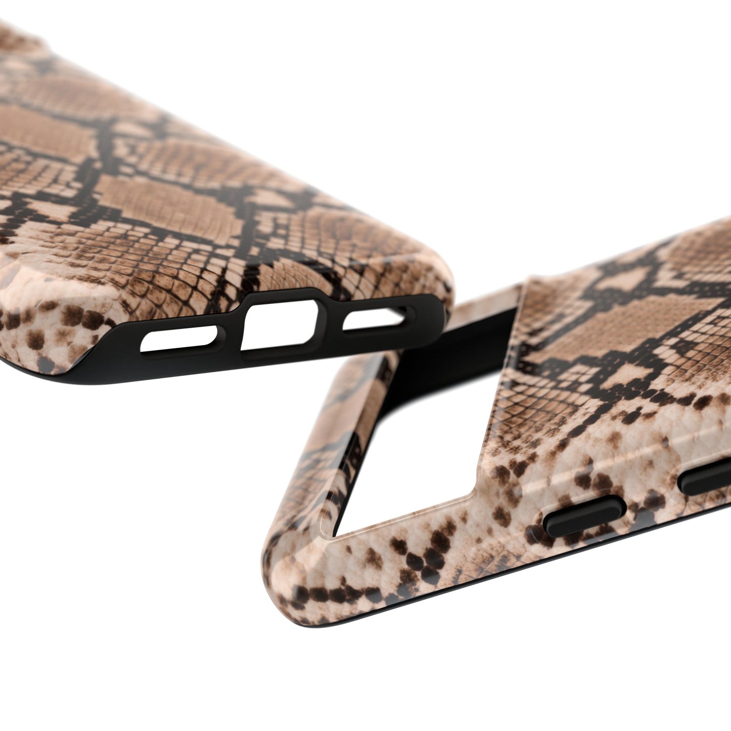 Snake Print Phone Case – Brown Python Pattern Slim Protective Cover for Iphone, Samsung Galaxy and Pixel