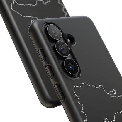 Dominican Republic Outline Phone Case – Minimal Country Map Tough Case (iPhone, Samsung, Pixel)