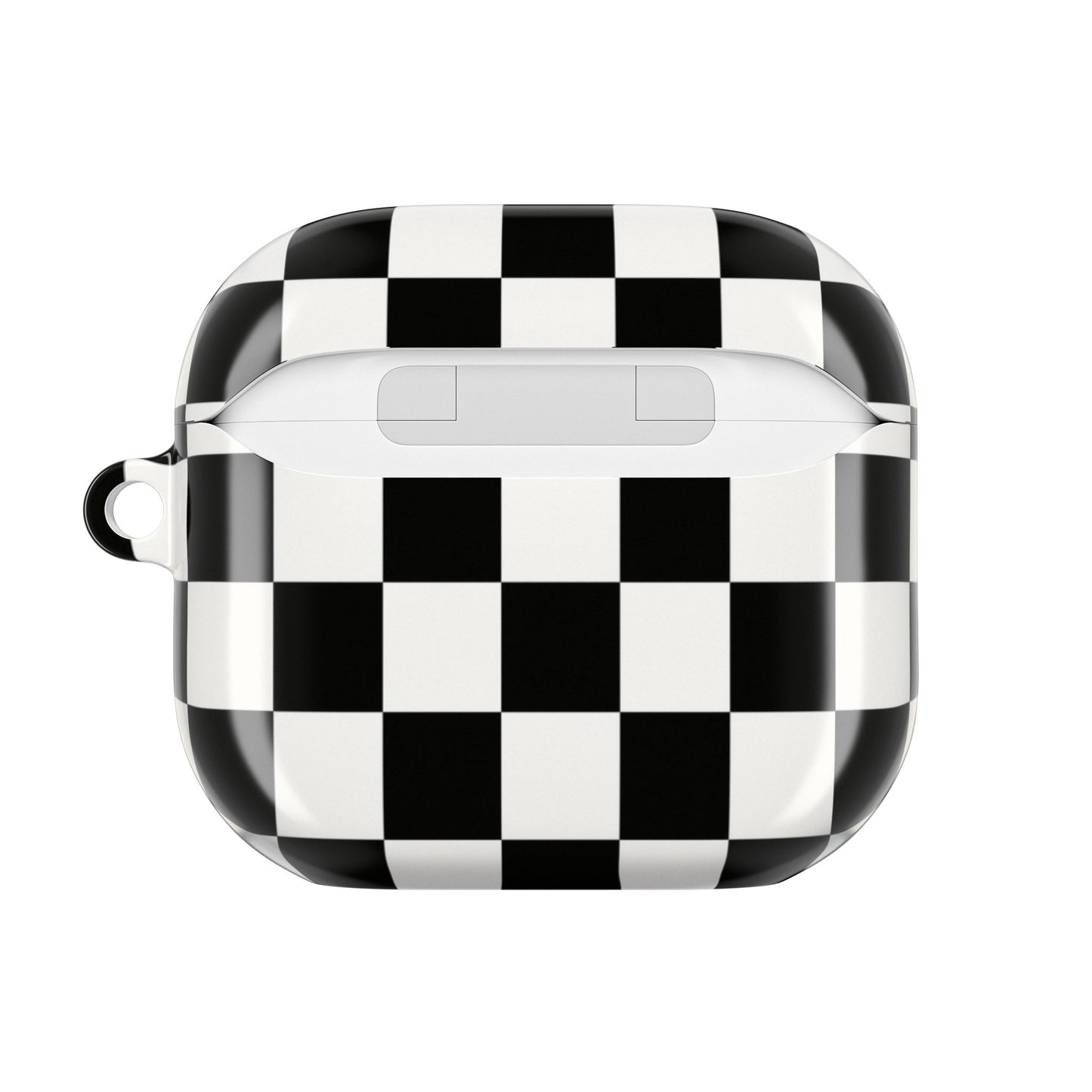Checkerboard AirPod Case – Black & White Retro Pattern